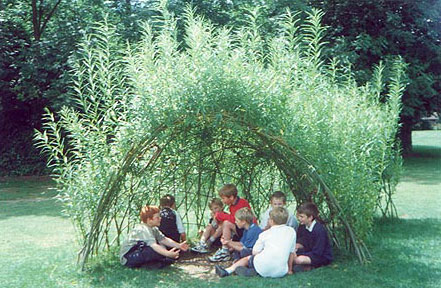 kids in willow bower